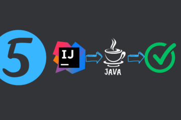 tekst: jak skonfigurować swoje środowisko do testów automatycznych w Javie, niebieska cyfra 5, w prawym górnym rogu napis tu jest bug