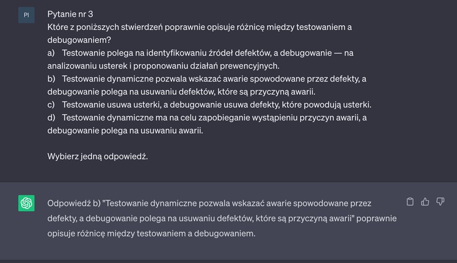 pytanie nr 3 z ISTQB