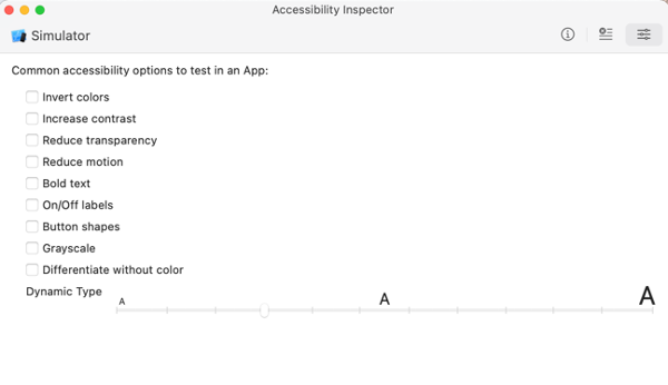 dostępne opcje dostępności